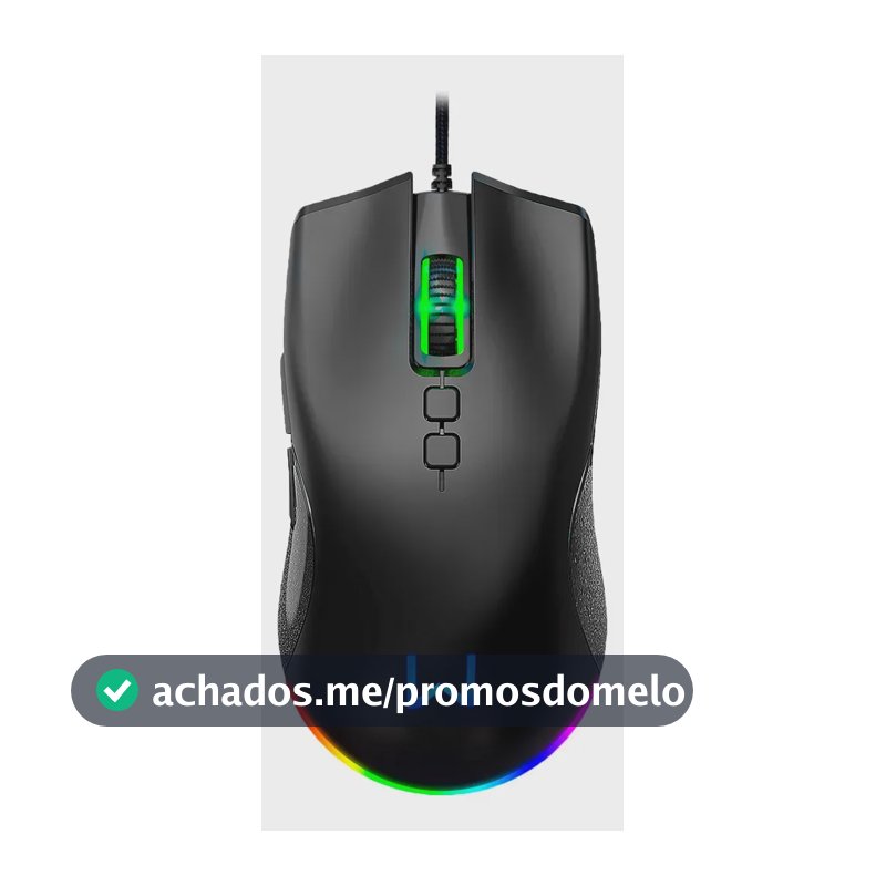 Mouse Gamer Multi Warrior 7 botões Rush Rgb 12000dpi - Mo392 Cor Preto