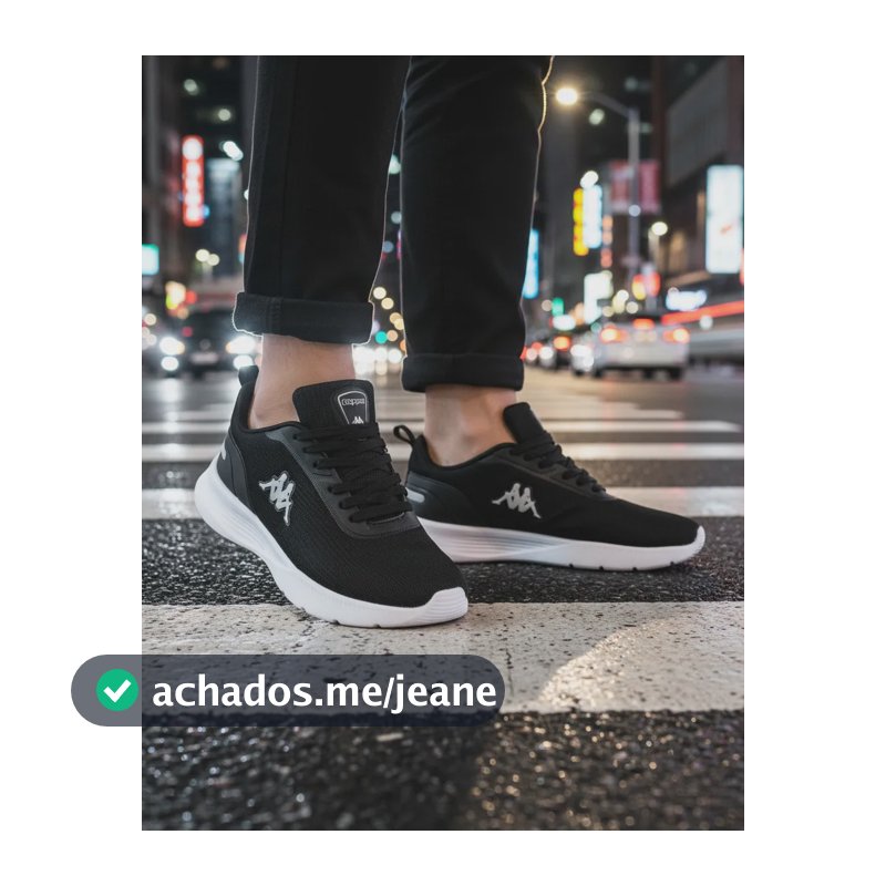 Tenis Kappa Treviso Original Unissex Confortável Academia Preto-prata 38 Br