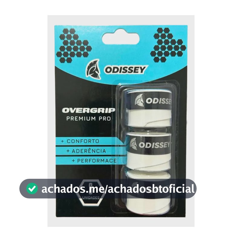 Overgrip Kit 3 Unidades Raquete Tênis Beach Tennis Padel Cor Branco
