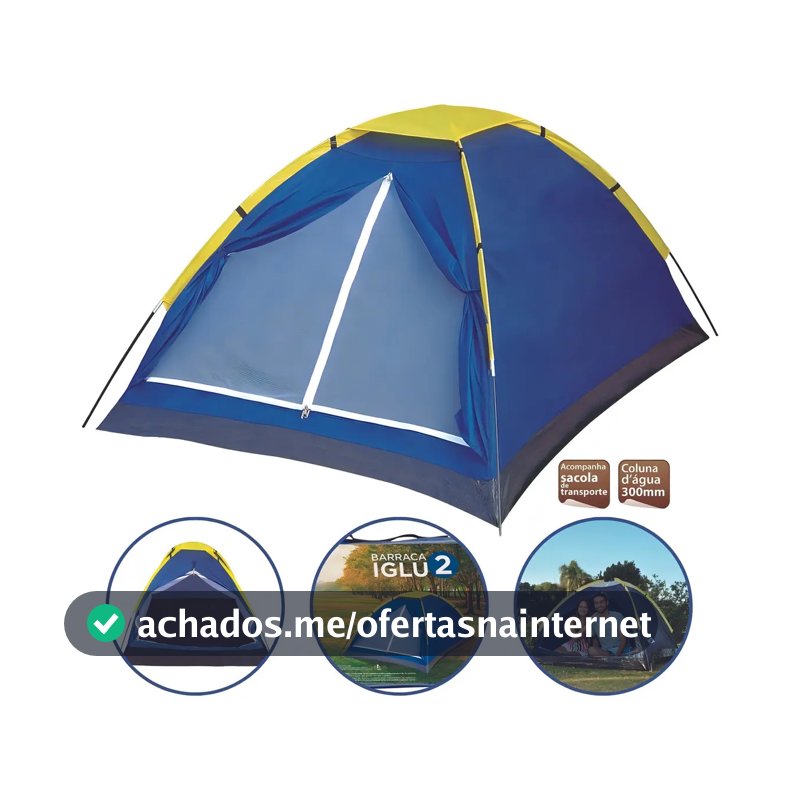 Barraca Camping Iglu Para 2 Pessoas Azul - Mor