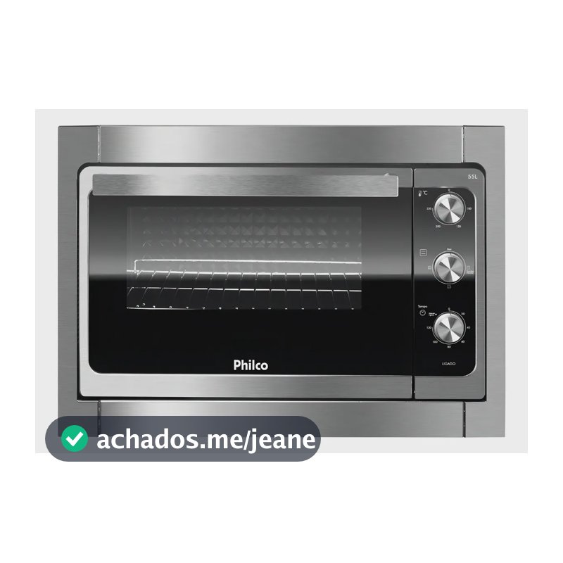 Forno Elétrico De Embutir Pfe55e 55 Litros 1600w Philco 110v Cinza-escuro