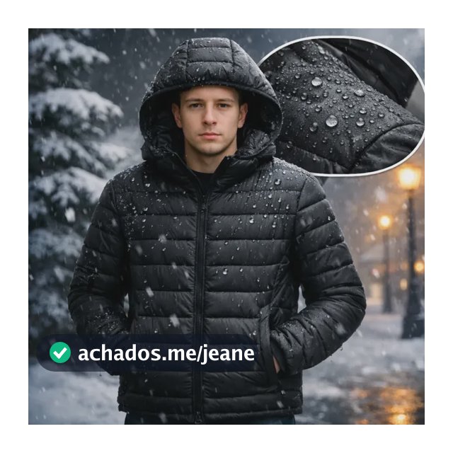 Jaqueta Puffer Masculina Bobojaco Impermeável Inverno Frio