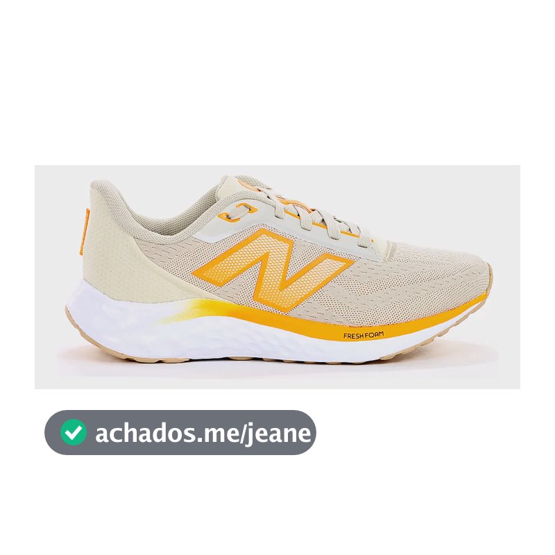 Tênis New Balance Fresh Foam Arishi V4 Têxtil Bege 37 Br