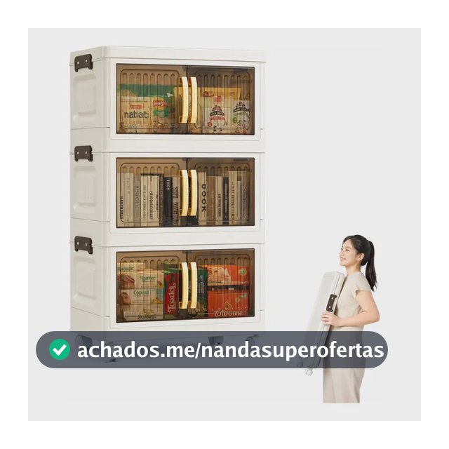 Armário Organizador Dobrável 3 Andares Montagem Rápida