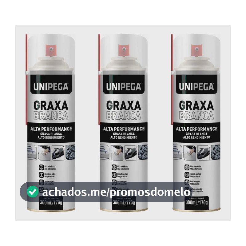 Kit 3 Graxa Em Spray De Alta Performance Br Unipega 300ml