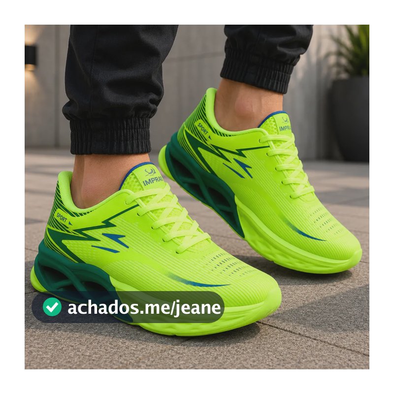 Tenis Masculino Esportivo Academia Treino Moderno Corrida Verde 40 Br