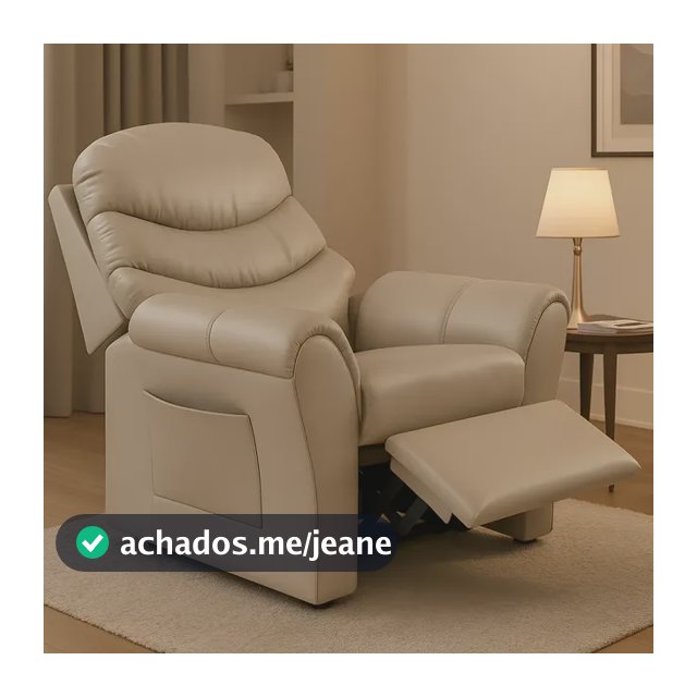 Poltrona Do Papai Retrátil Decorativa Reclinavel Bege