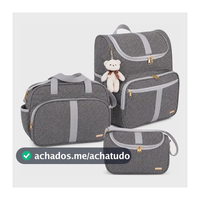 Kit Bolsa Maternidade 3 Peças C/mochila 2 Em 1 Luxo Infantil