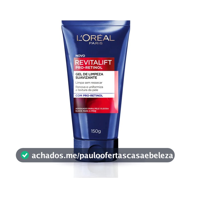 L'Oréal Paris Gel de Limpeza Facial Suavizante com Pro-Retinol Revitalift, 150g
