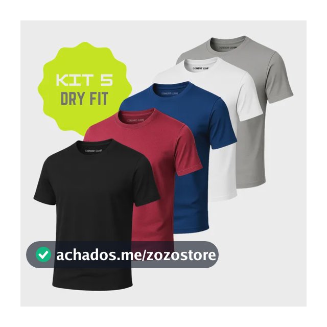 Kit 5 Camisa Masculina Termica Academia Dry Fit Malha Fria