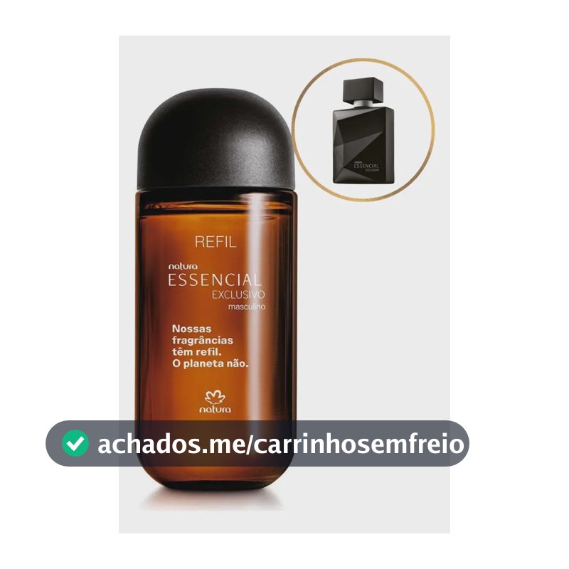 Perfume Masculino Essencial Exclusivo Refil 100ml Natura