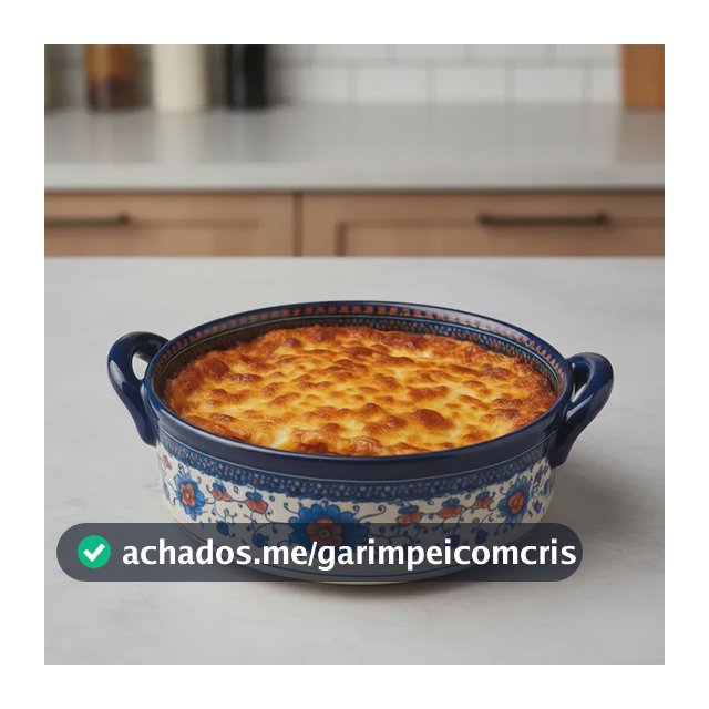 Assadeira Para Forno De Cerâmica 1l Zenlart Azul