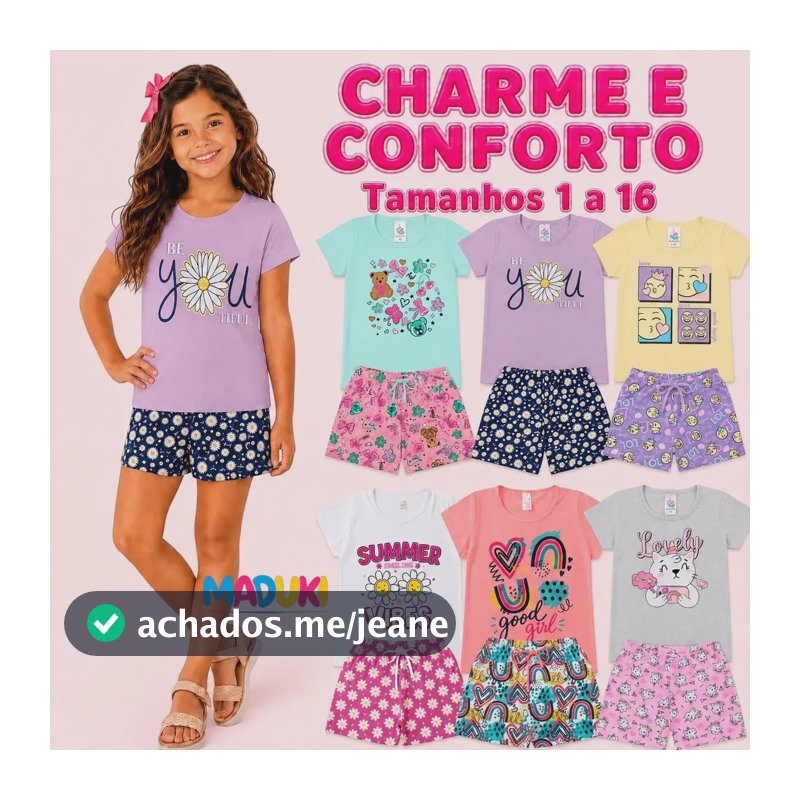 Kit 10 Peças Roupa Infantil Menina Verão Tamanhos 1 A 16 Multicolorido 10 12