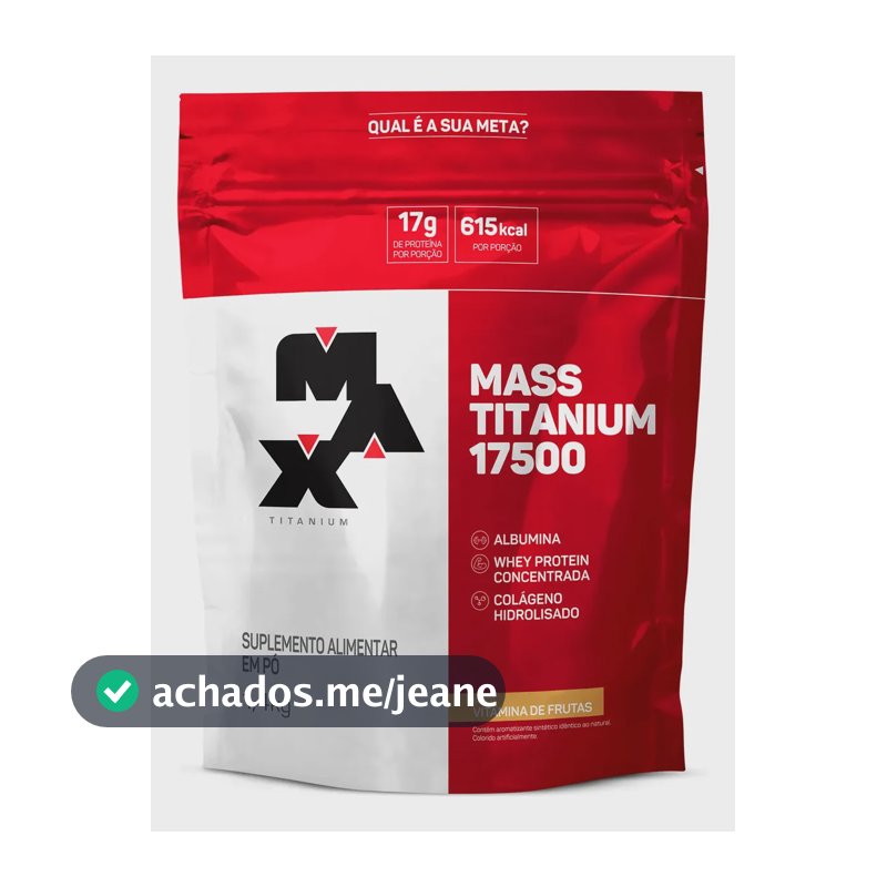 Hipercalórico Mass Titanium 1,4kg Sabor Vitamina de Frutas