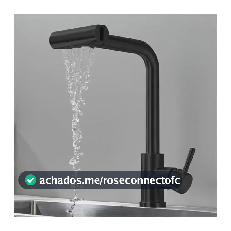 Torneira Gourmet Cozinha Preto Fosco Inox 304 Winda Preto Fosco