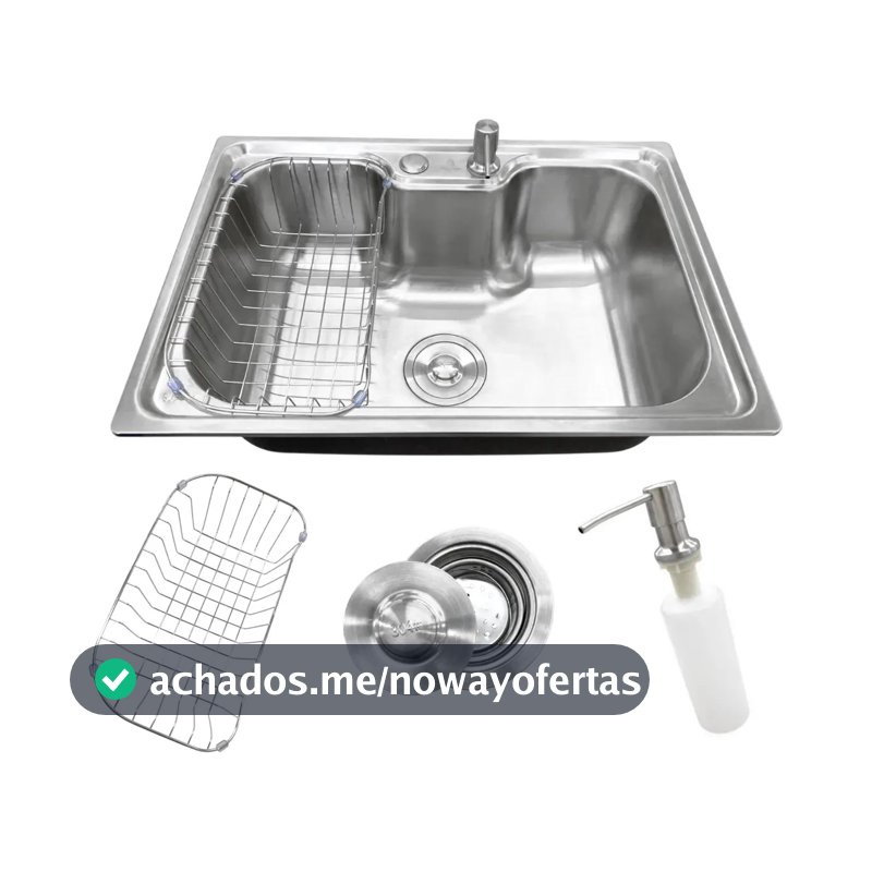 Cuba Pia Gourmet Cozinha Aço Inox 304 com Acessórios 60x42cm Stillus Home