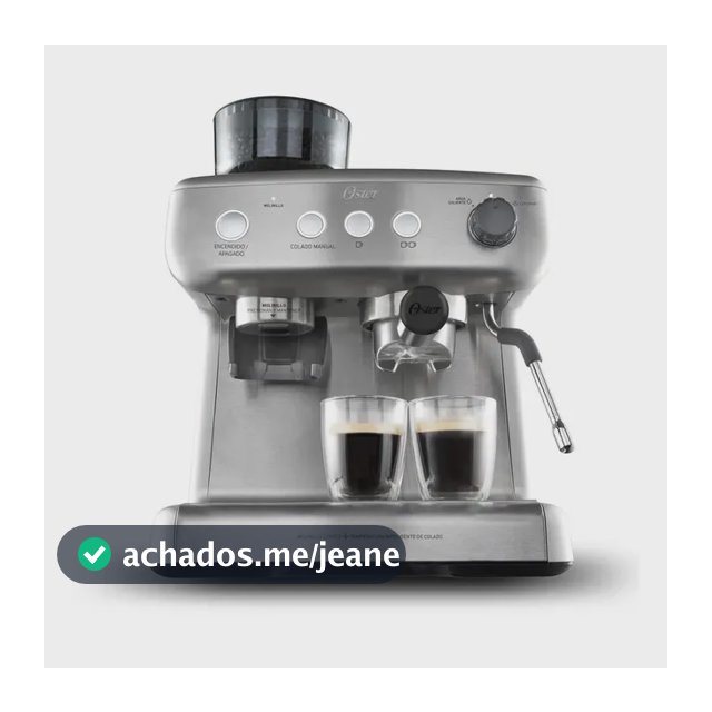 Cafeteira Espresso Oster Perfect Brew 15 barras C/molino Color Plateado