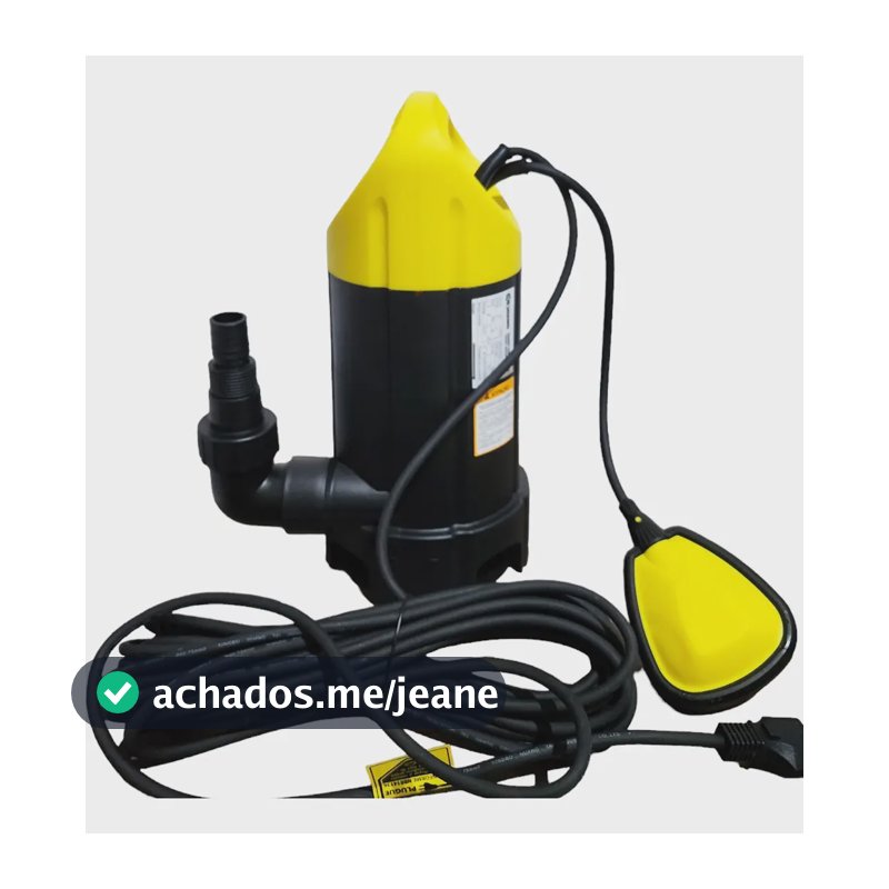 Bomba Submersível Água Limpa E Suja Abs Limpa Fossa Caixa De Gordura 370w 1/2cv 0,5cv Erbmaquinas