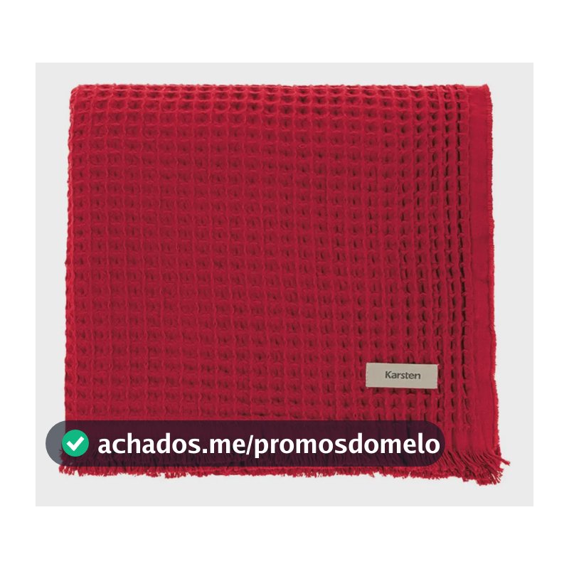 Manta Decorativa Karsten Denver 100% Algodao Cor Vermelho