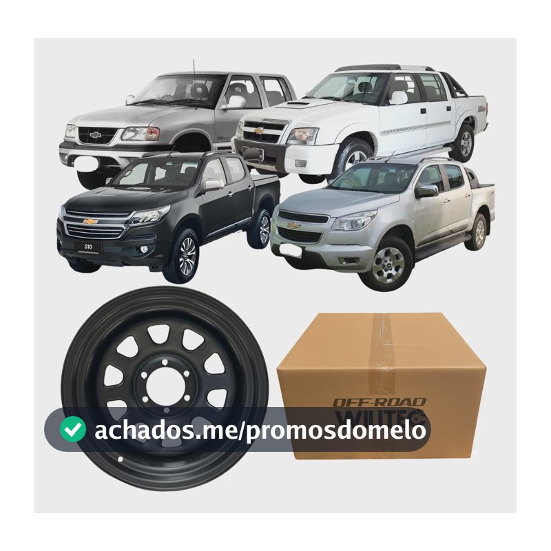 Roda 17x9 6x139 Offset -25 Daytona S10 Preto