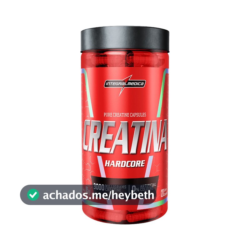 Creatina Integralmédica Hardcore em cápsula Sem sabor x 105g de 120 un