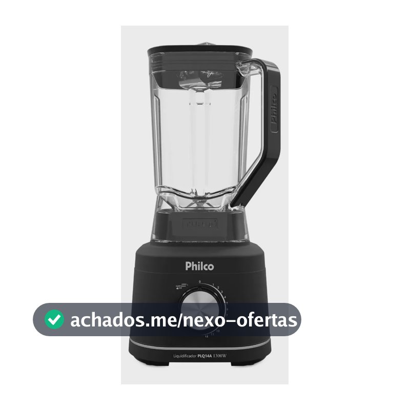 Liquidificador Philco Plq14a Com Jarra de Plástico 1300W 2.7L Cor Preto