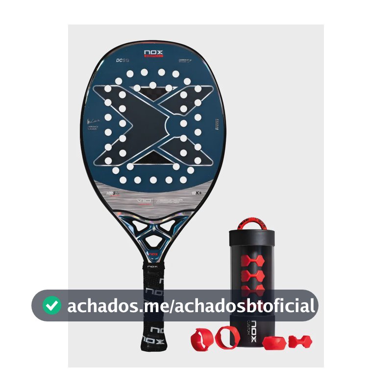 Kit De Raquete Beach Tennis V10 / 2025 Nox + Brindes Nox Azul-escuro