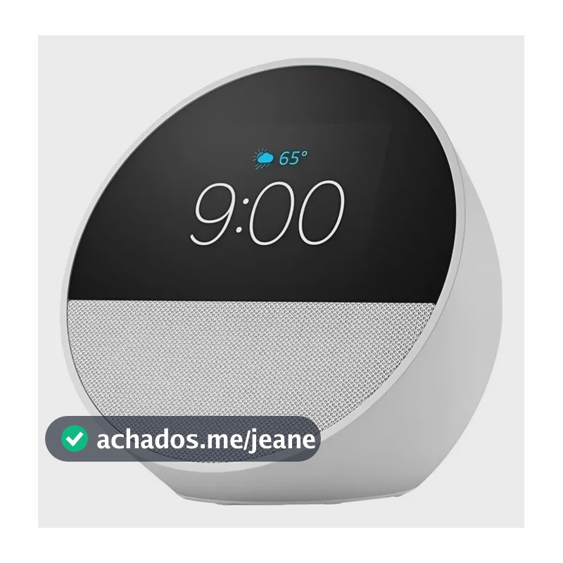 Echo Spot Alexa Despertador Inteligente Cor Branco