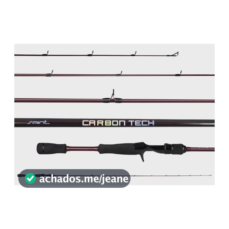 Vara Carretilha New Carbon Tech 561bc 7-17lbs - Saint Vermelho