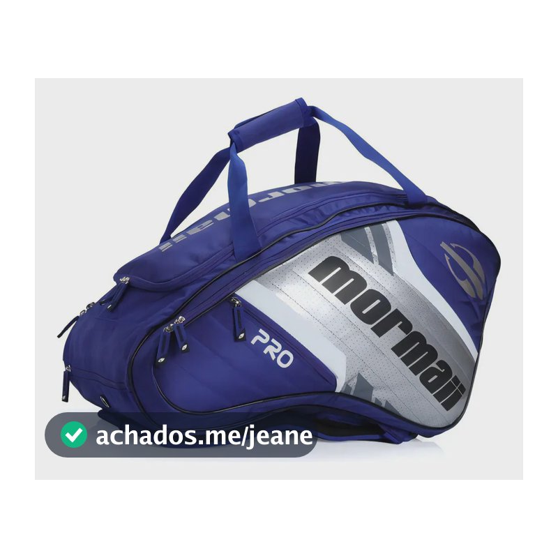 Raqueteira Mormaii Pro Bolsa Beach Tennis Mochila Raquete Cor Azul