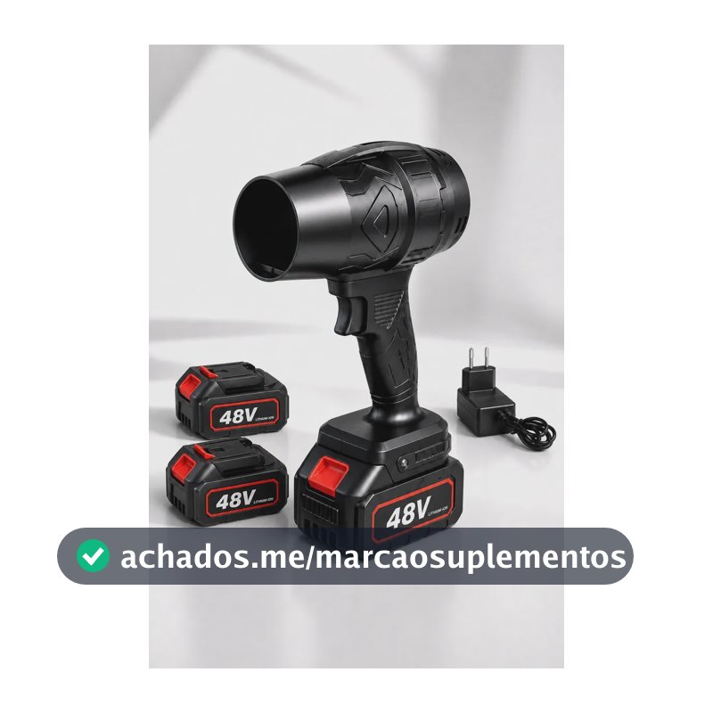 Soprador De Ar Turbo Portátil Sem Fio Recarregável Para Secagem De Carro, Folhas, Quintal, Jardim, Garagem, Poeira E Resíduos Preto 127/220v