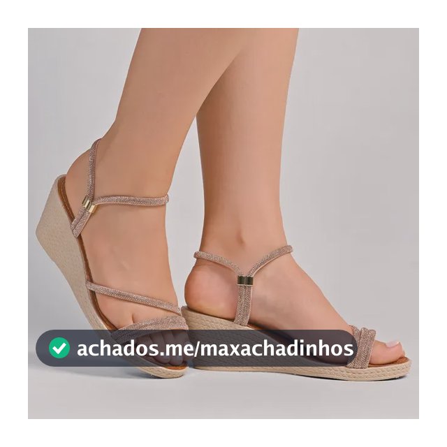 Sandália Anabela Feminina Salto Alto Plataforma Com Fivela Caramelo Com Fivela 37 Br