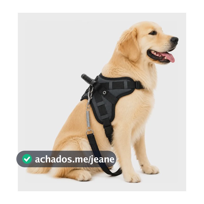 Coleira Peitoral Guia Cachorros Cães Medio E Grande Porte Preto G