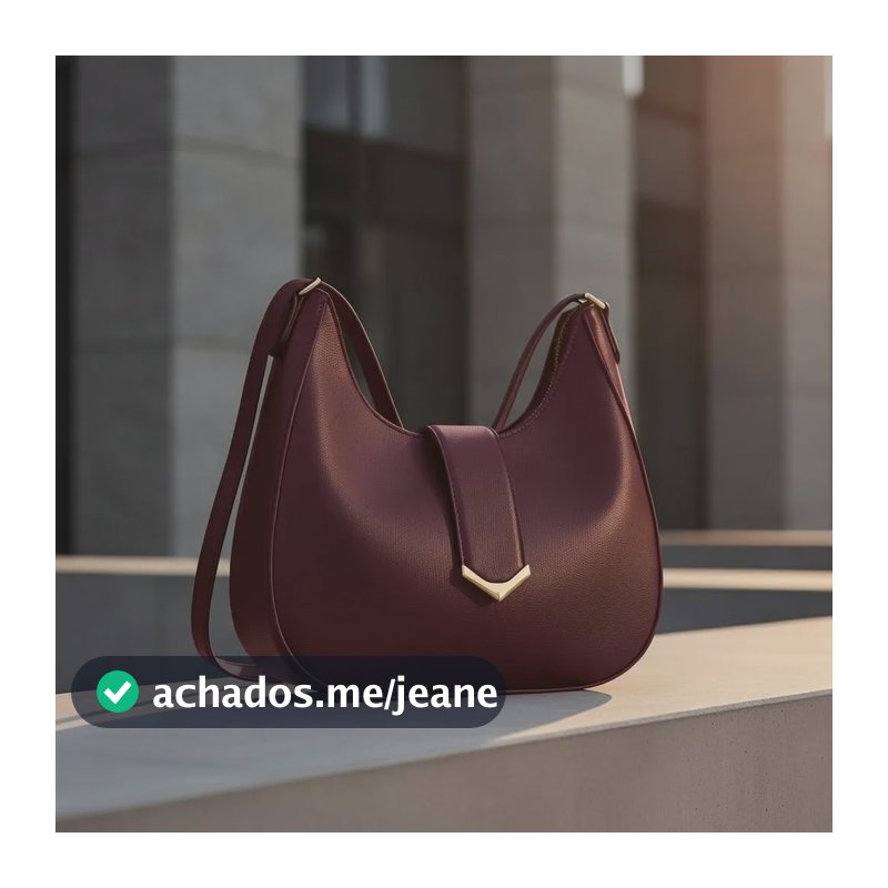 Bolsa Baguete De Ombro Luxo Samariana Com Fecho Em Ziper Vinho Dourado