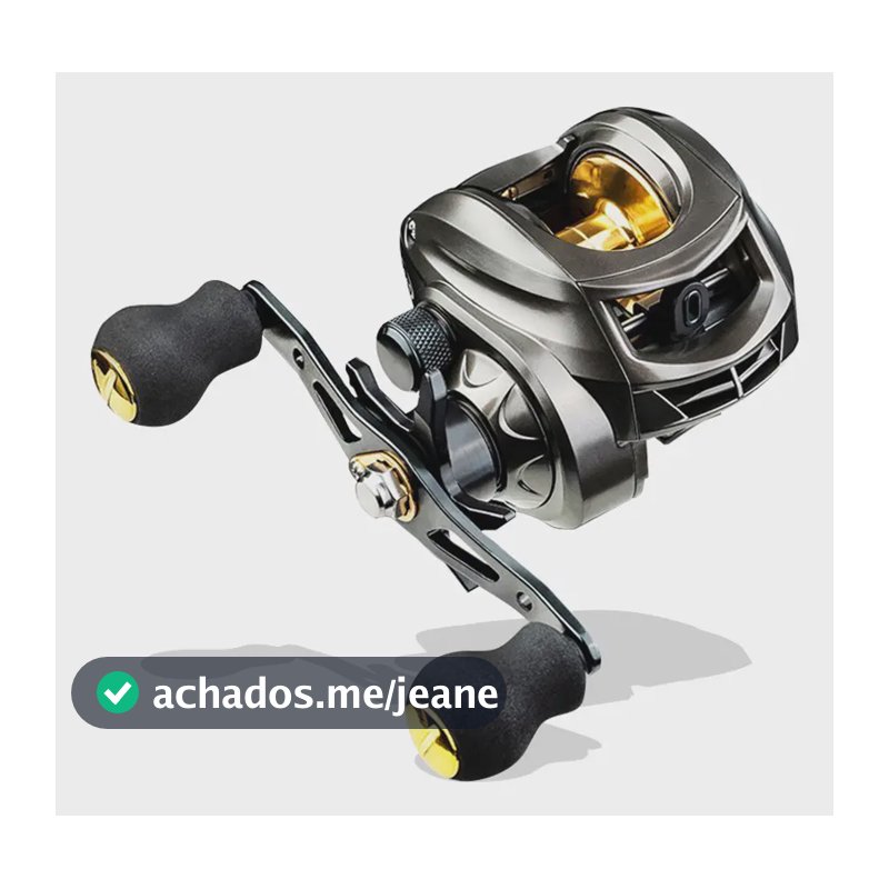 Carretilha De Pesca Carretel 10kg 7.2:1 12+1 Rolamentos Dourado Esquerdo