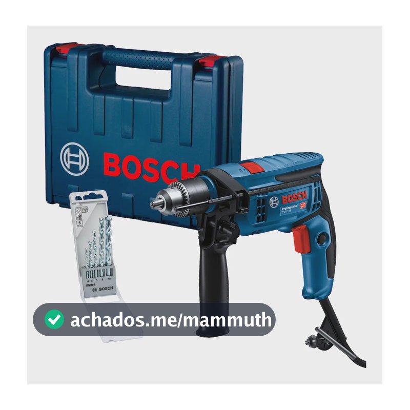 Furadeira Impacto 1/2 Pol 750w Gsb13re Com Maleta + Kit