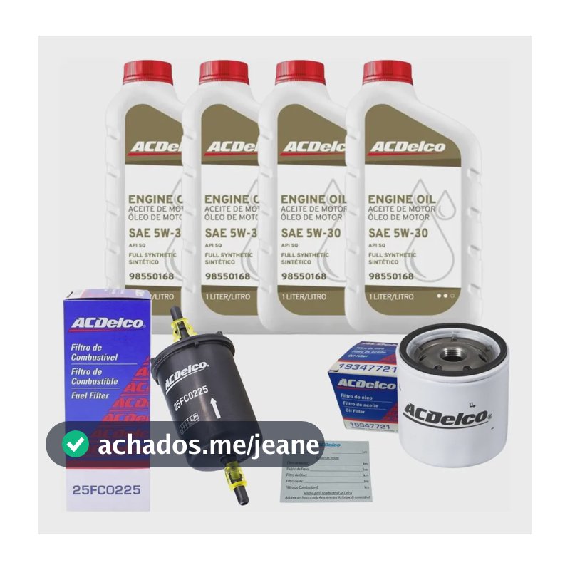 Kit 4 Oleo + Filtros 5w30 Onix Prisma Cobalt Spin 2013/2016