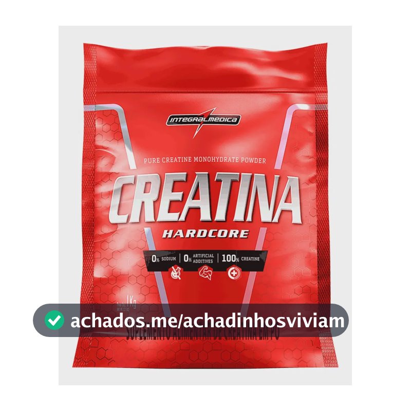 Creatina Integralmédica Monohidratada Hardcore em pó Sem sabor x 1kg