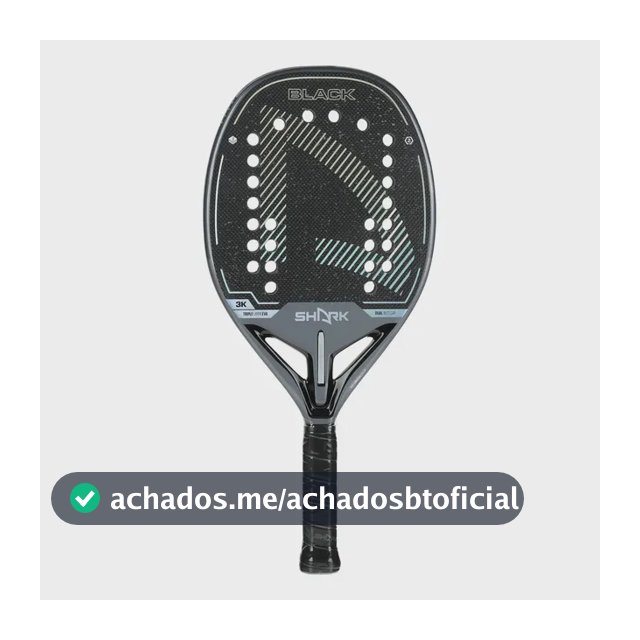 Raquete De Beach Tênnis Shark Black 2026 Carbono 3k + Capa Preto