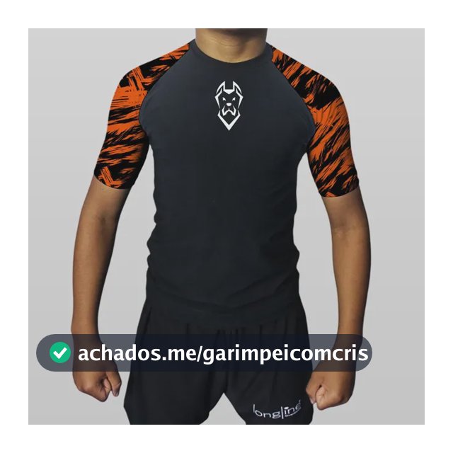 Rash Guard Jiu Jitsu Bjj  Manga Estampada Laranja Atl02