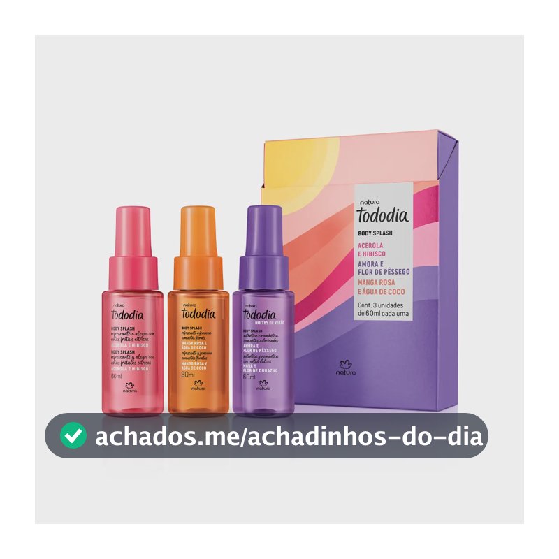 Kit Natura Tododia Body Splash Miniaturas Verão (3 Unidades)