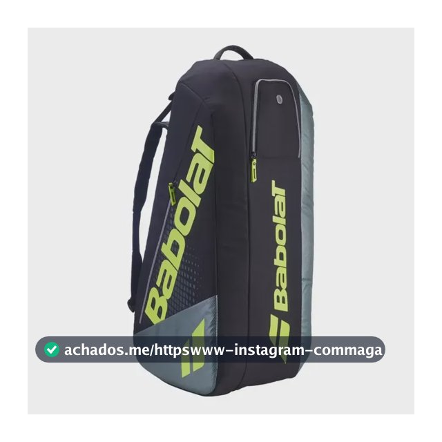 Raqueteira Babolat Classic Club Preta Com Alça Ajustável