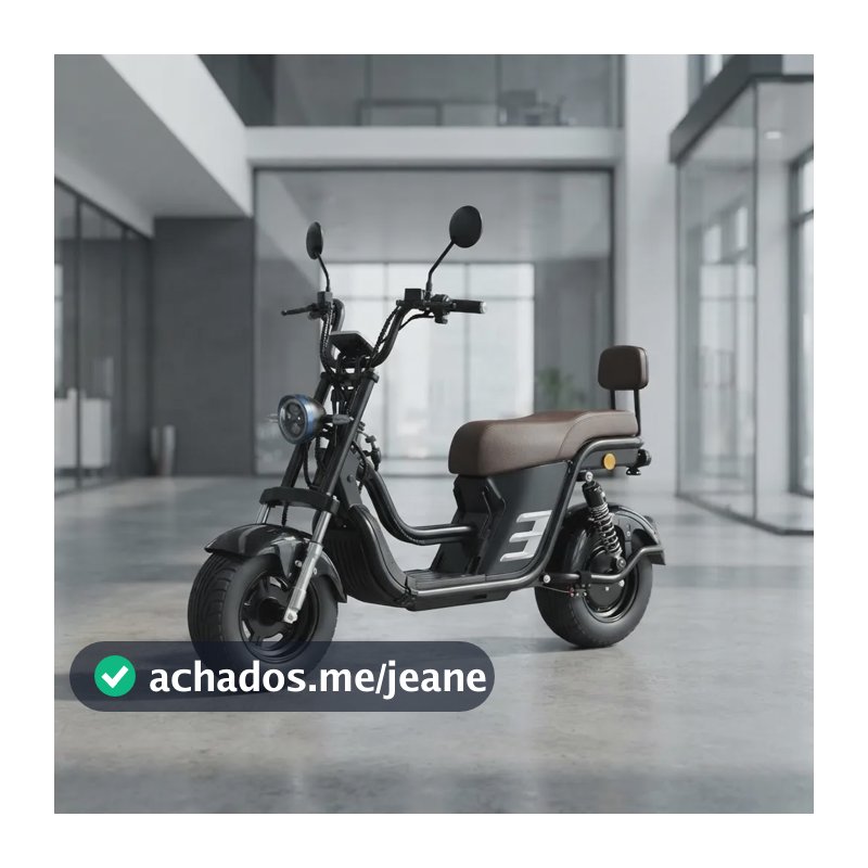Scooter Elétrica Zur Bike 1000w 32km Bluetooth Led Até 150kg Preto Xl