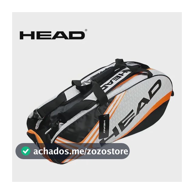 Raqueteira Head Djokovic Core 6r Combi Pt/laranja Cor Laranj Cor Laranja