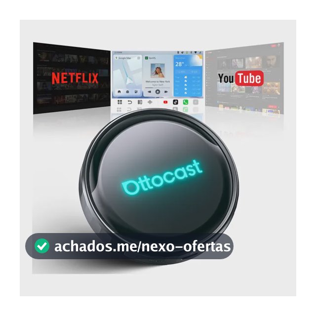 Ottocast P3 Pro Ai Box Carplay Android Auto Sem Fio Streaming