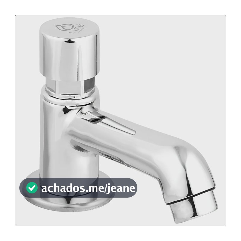 Torneira Automática Para Lavatório Ou Bancada Metal Cromado Cromado