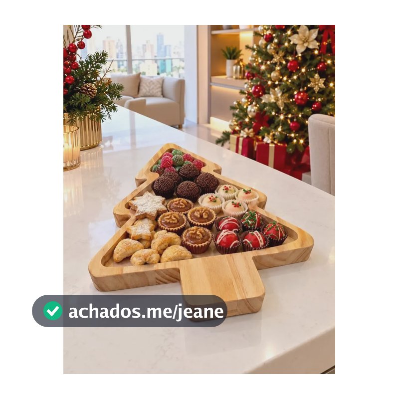Petisqueira Árvore De Natal Para Frios Aperitivos Mesa Posta Cor Madeira Pinus Clara