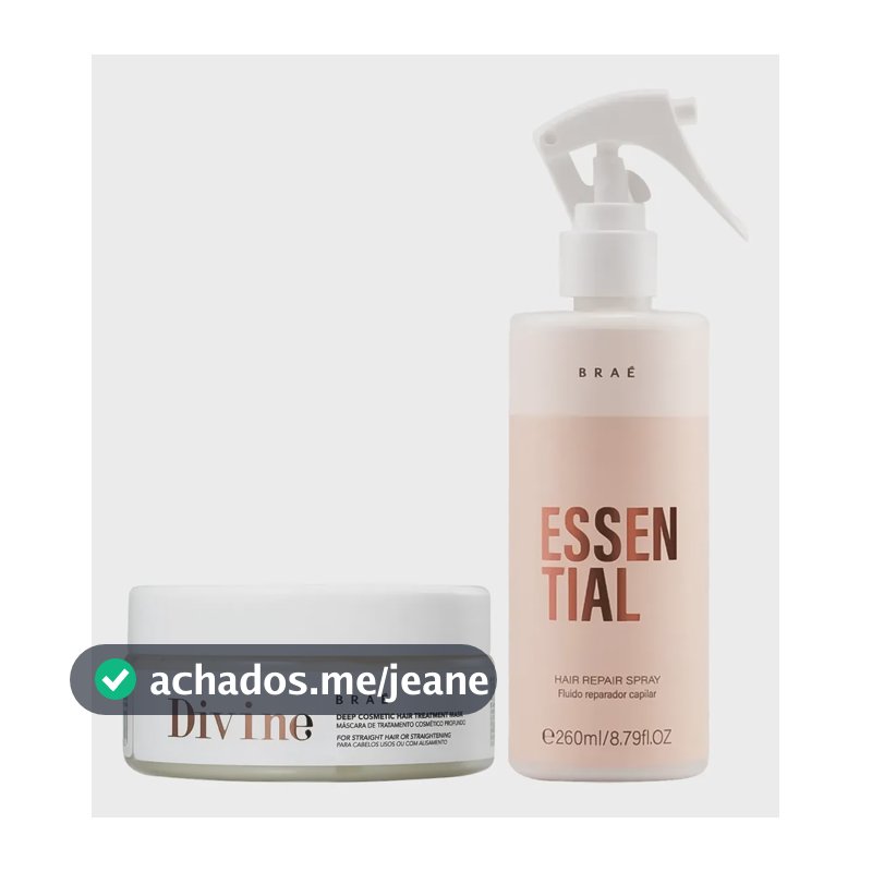 Kit Divine Máscara 200g + Fluído Essential 260ml - Braé
