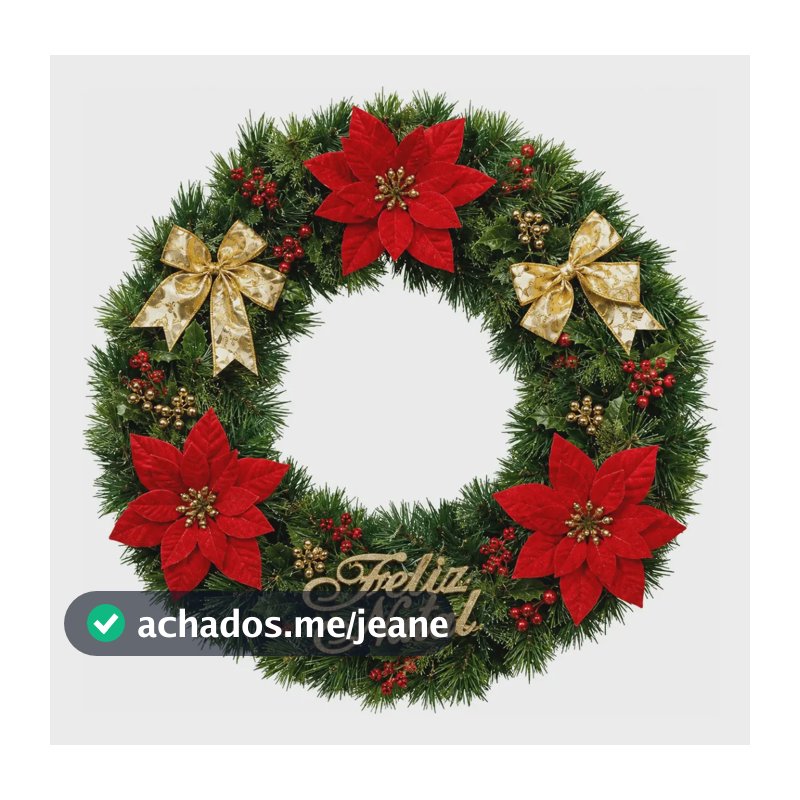 Guirlanda De Natal Luxo Decorada Natalina Grande De Porta Vermelho