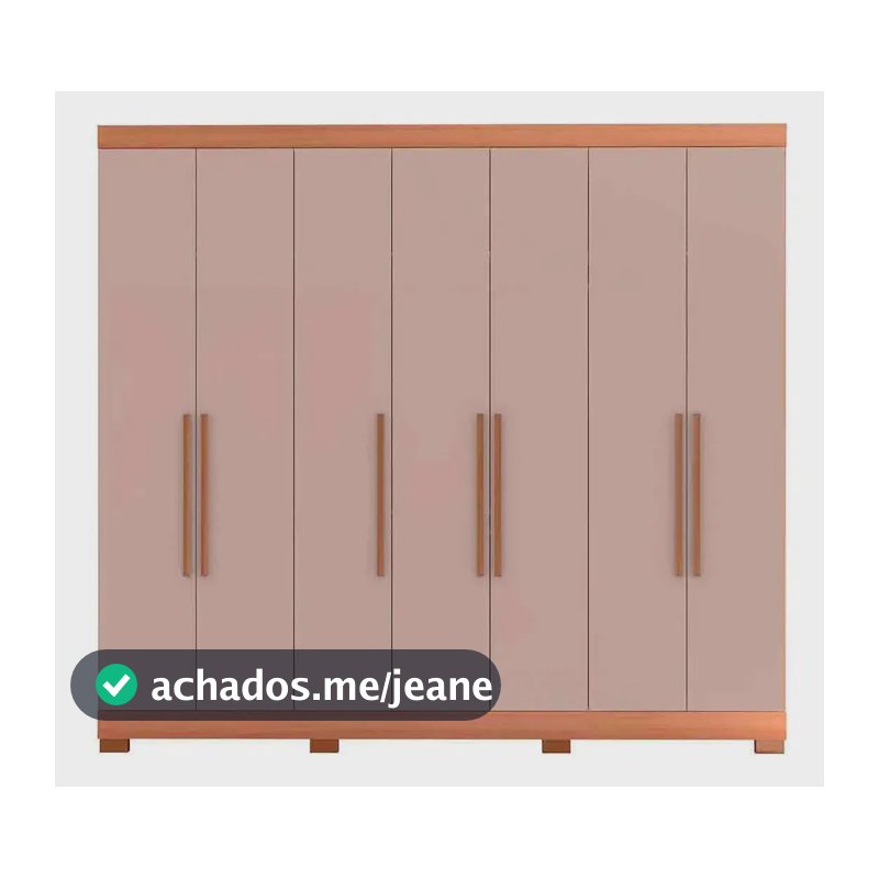 Guarda-roupa Casal Bartira Diplomata Com 7 Portas E 6 Gav Cor Avelã/Cappuccino